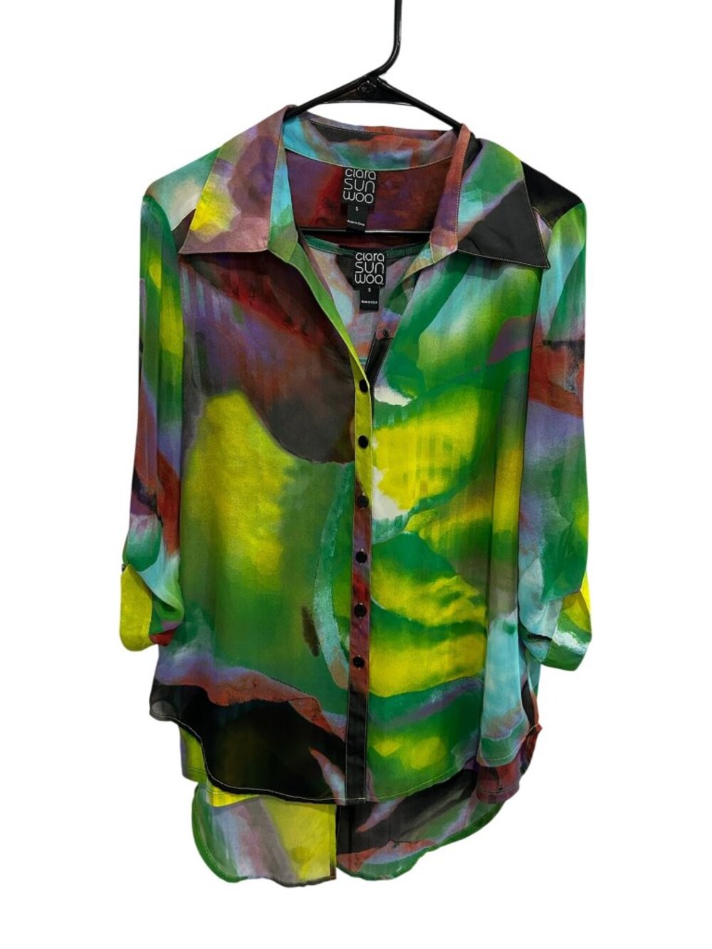 Clara Sunwoo Small Watercolor Sheer Blouse Tank Set Art Creativecore